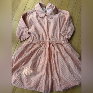 Burberry Pink and White Striped Dress